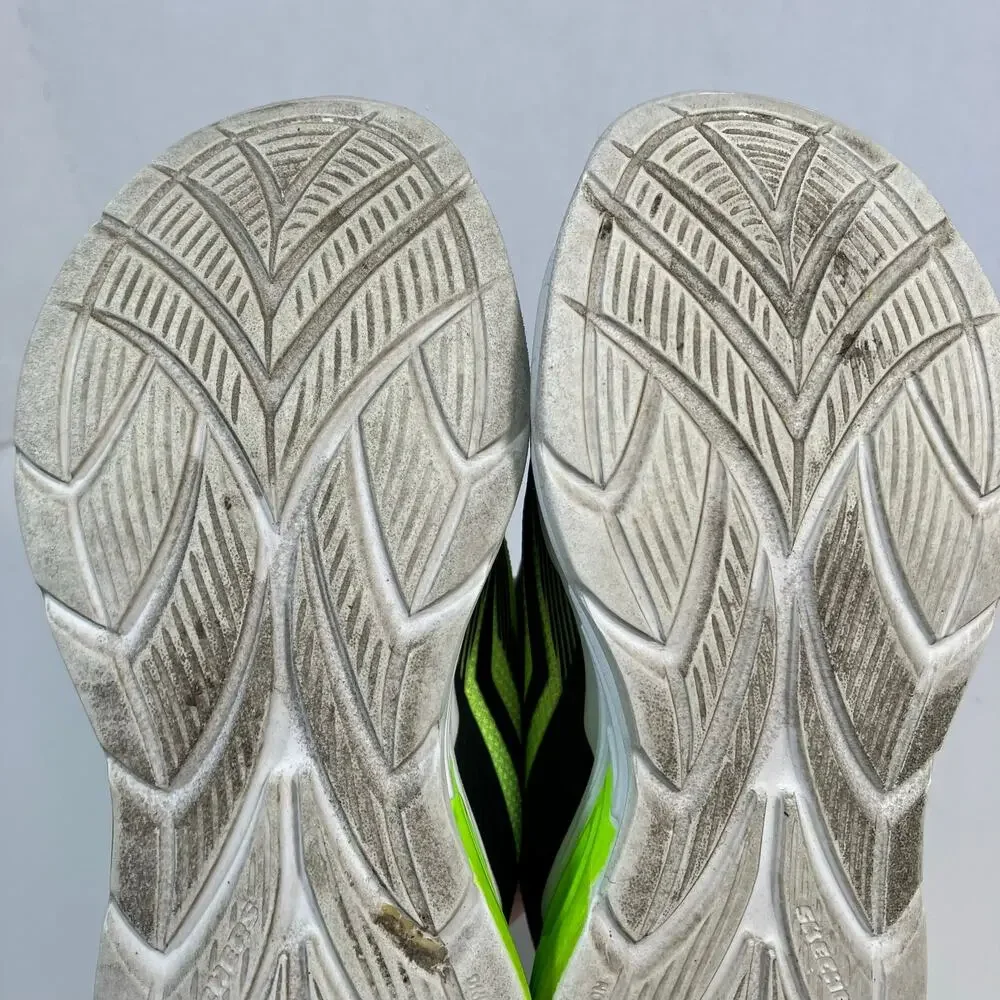 Skechers Little Boys 12 S Lights Flex-Glow Ultra Sneakers Black Lime Green Blue
